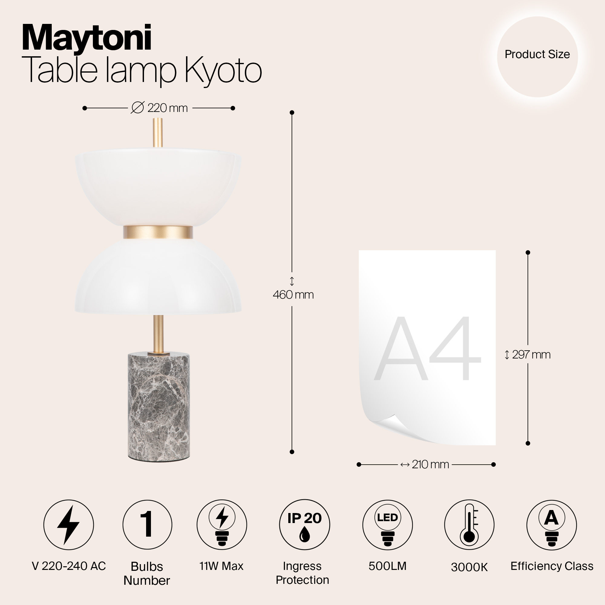Картинка Настольный светильник Maytoni MOD178TL-L11GR3K