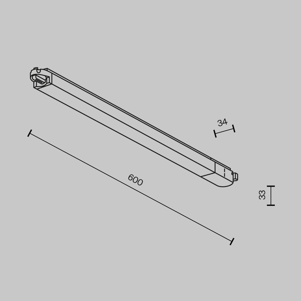 Дополнительная картинка Трековый светильник Technical TR000-1-24W3K-B