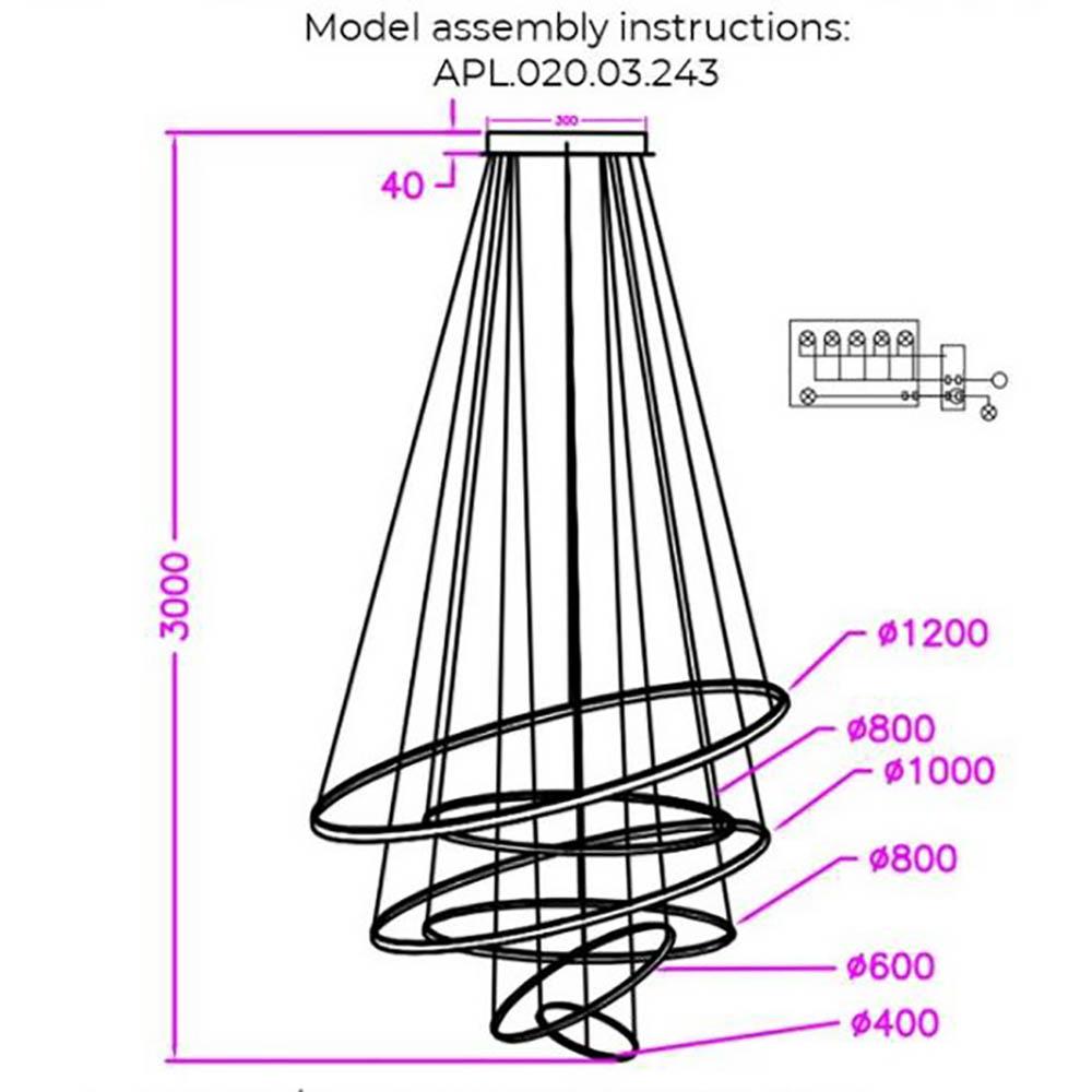 Картинка Подвесная светодиодная люстра Aployt Monisia APL.020.03.243