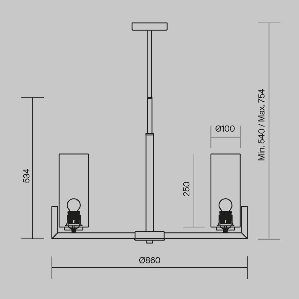 Дополнительная картинка Подвесная люстра Maytoni Fortano MOD089PL-10BS