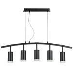 lr7353750 люстра rullo 5х50w gu10 черный  571735 - 214437-5 - 202430-5, доставка по Казахстану 