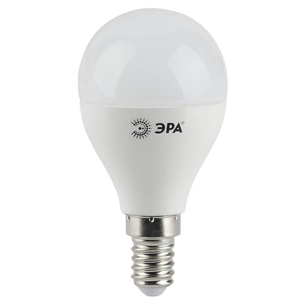 Картинка Лампа светодиодная ЭРА E14 9W 4000K матовая LED P45-9W-840-E14 Б0029042