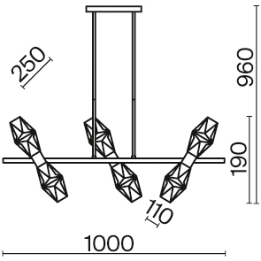 люстры подвесной светильник maytoni mod325pl-06g, доставка по Казахстану 