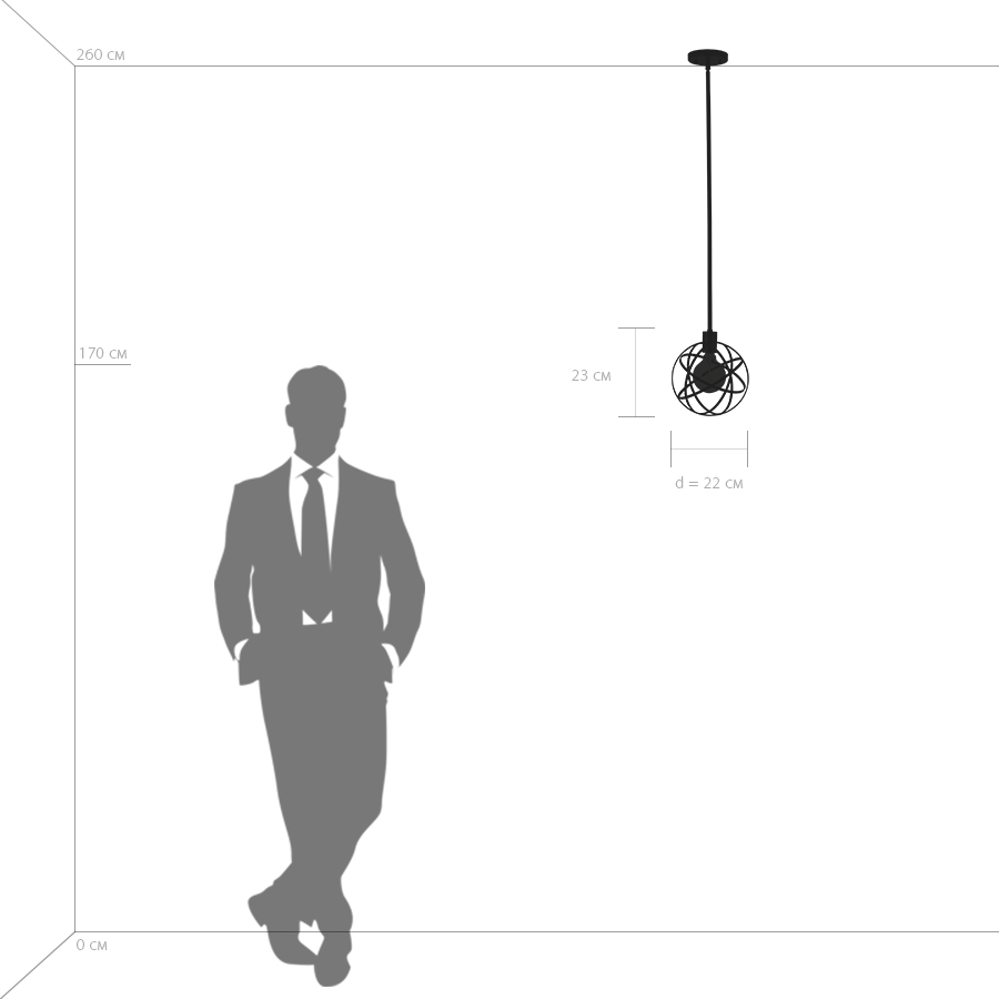 Дополнительная картинка Подвесной светильник Lightstar Gabbia 732417