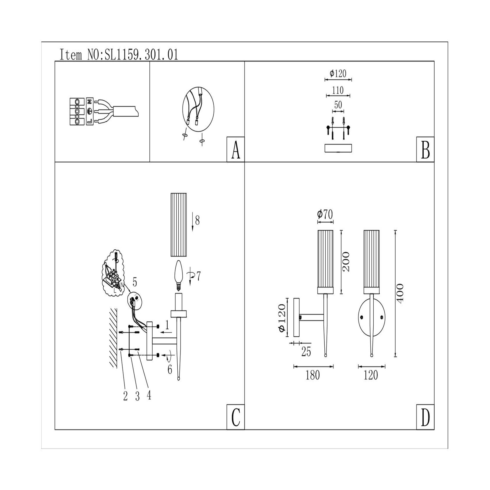Дополнительная картинка Бра ST Luce Acazio SL1159.301.01