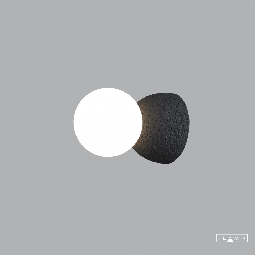 Картинка Настенный светильник iLamp FOXTROT 10695W/1-D100 BLACK&WHITE