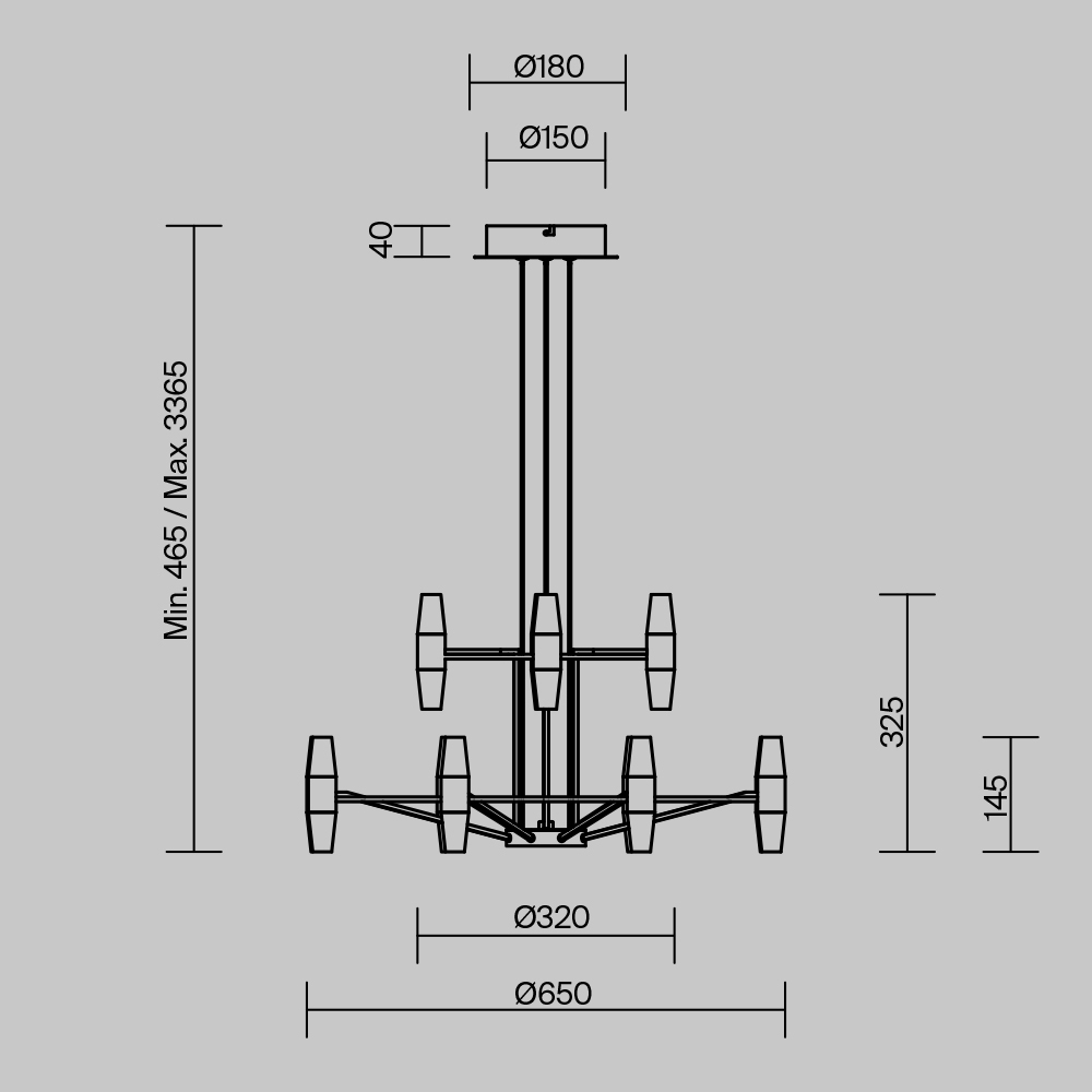 Дополнительная картинка Люстра Maytoni MOD401PL-L72BS3K