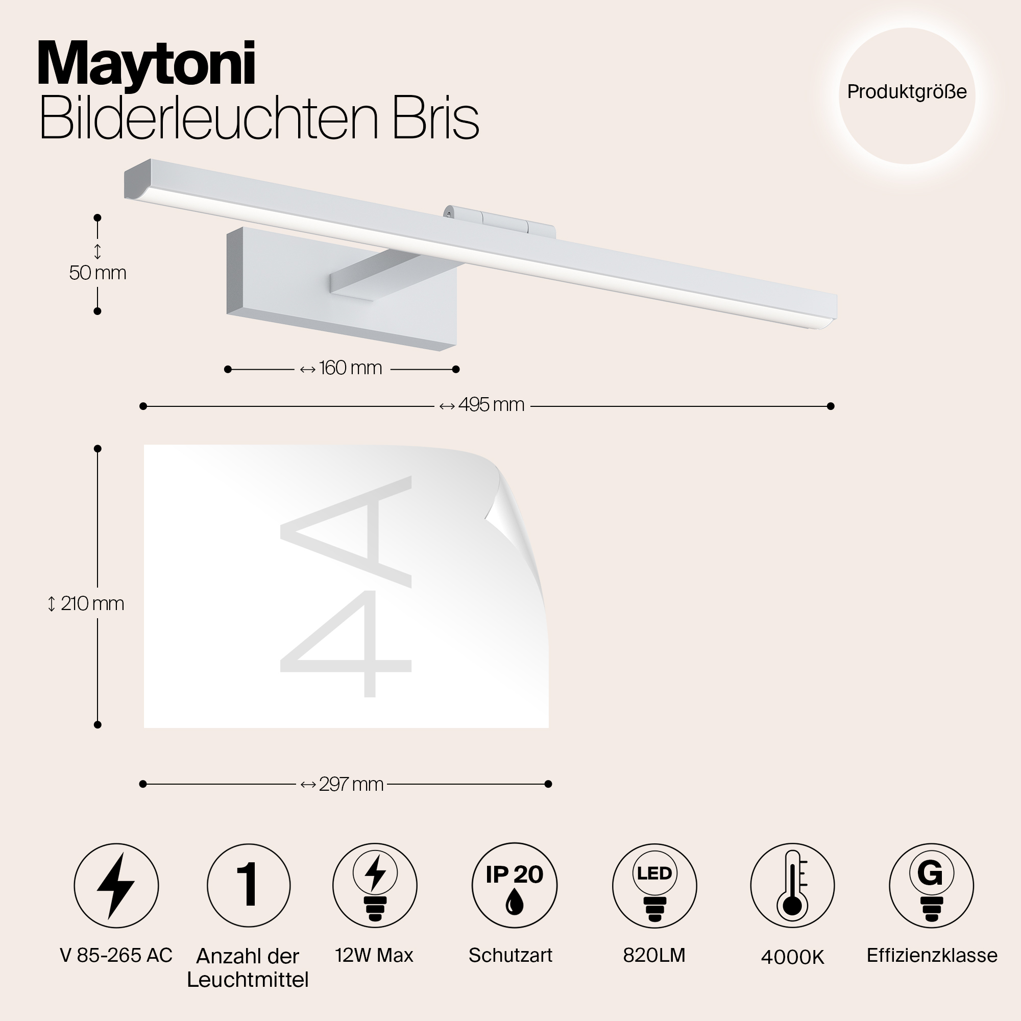 Картинка Подсветка Maytoni MIR008WL-L12W4K