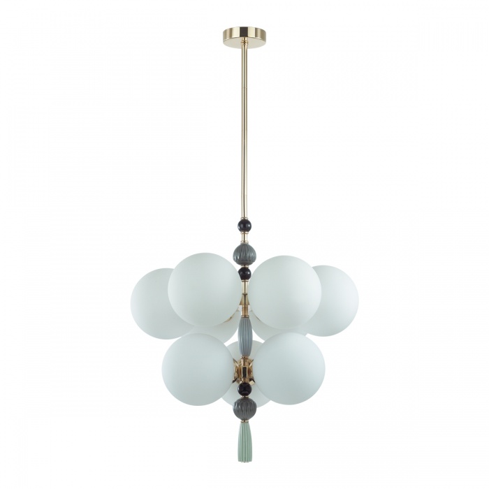 5405/9 modern odl_ex23 35 золотой/серый/зеленый/белый матовый металл/керамика/стекло люстра e14 9*40w palle, доставка по Казахстану 