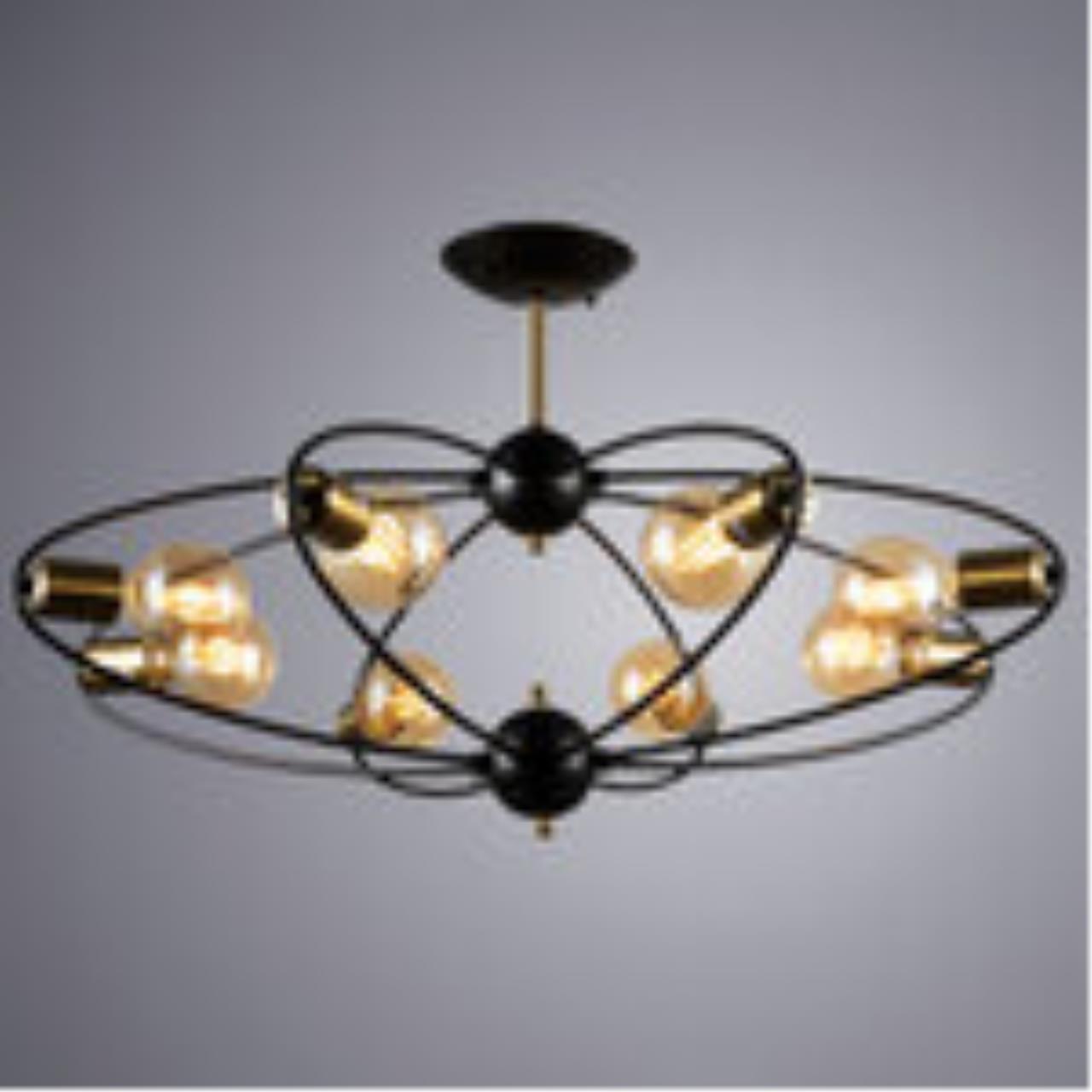 Картинка Потолочная люстра Arte Lamp Glasgow A1963PL-8BK