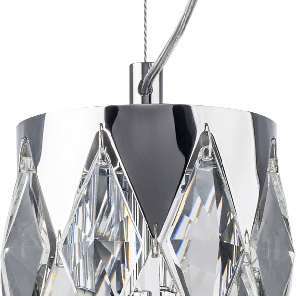 Картинка 722034 Подвесной светильник LIMPIO 3х28W G9 ХРОМ/ПРОЗРАЧНЫЙ