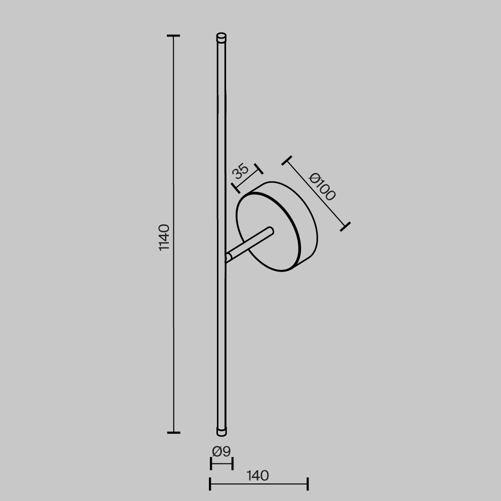 Дополнительная картинка Настенный светильник (бра) Technical C084WL-L18BS2.7K