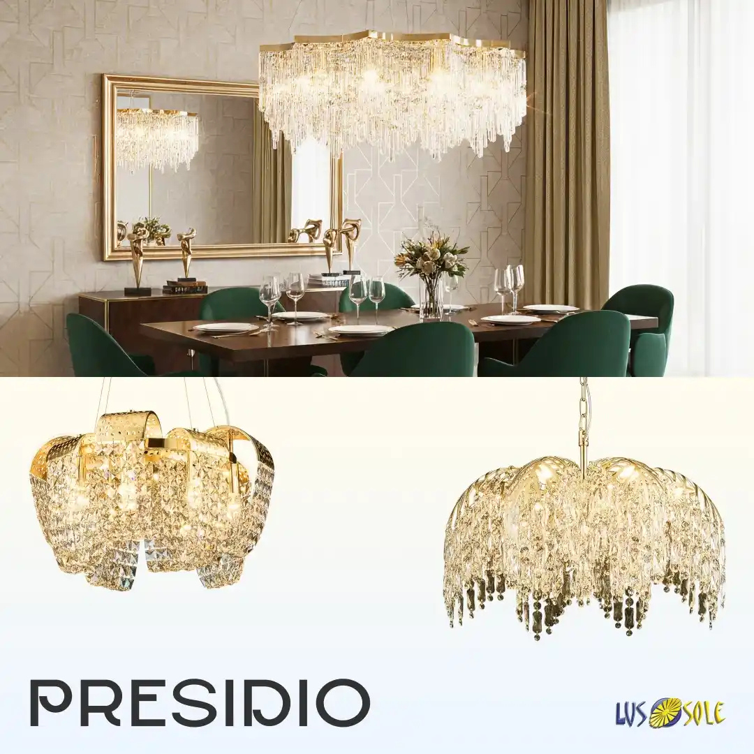 Новая серия хрустальных люстр Presidio