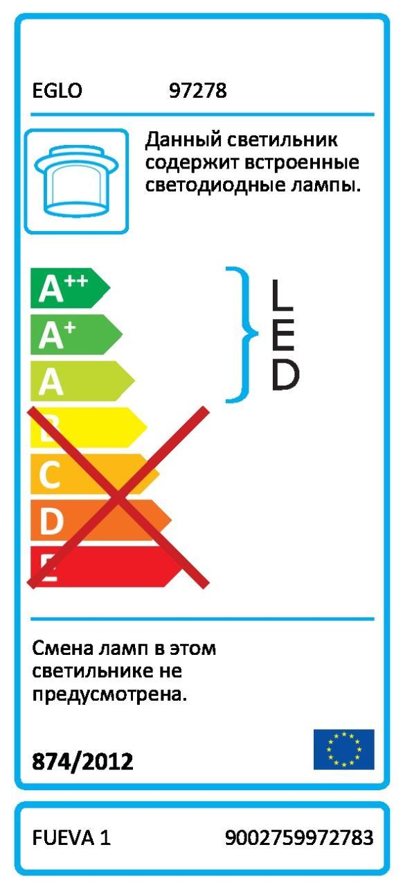 Дополнительная картинка Потолочный светодиодный светильник Eglo Fueva 1 97278