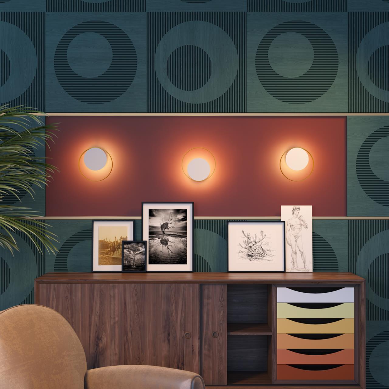 Картинка Настенный светодиодный светильник Odeon Light Hightech Mondy 3899/7WW