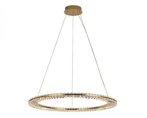 newport 8240 8241/800 gold new , подвесной светильник, gold сlear crystal d80*h3,3/250 см led strip 60w 3100k 6600lm, доставка по Казахстану 