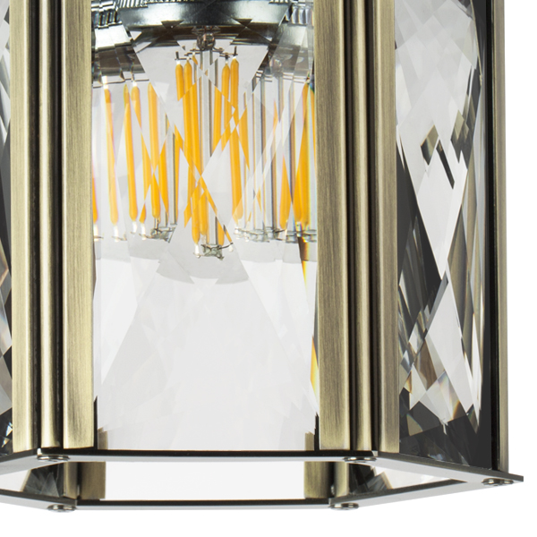 Картинка 722013 Люстра LIMPIO 1х40W E27 БРОНЗА/ПРОЗРАЧНЫЙ