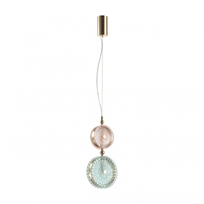 5412/13lb l-vision odl_ex23 8 золотой/розовый/голубой металл/стекло подвес led 13w 4000k caramella, доставка по Казахстану 