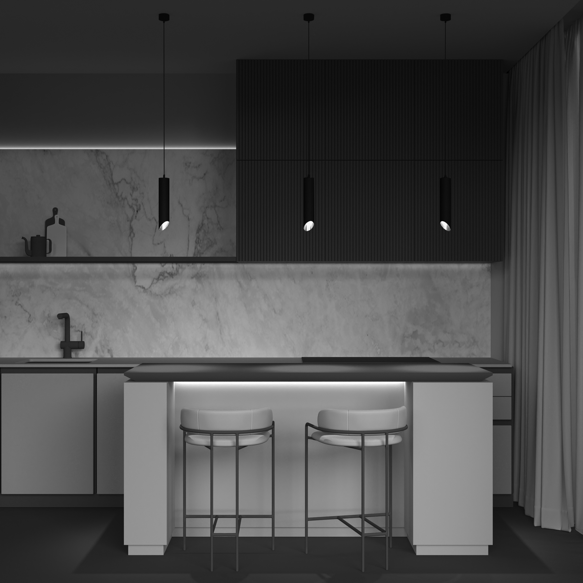 Дополнительная картинка Подвесной светильник Technical P044PL-01-40GU10-B