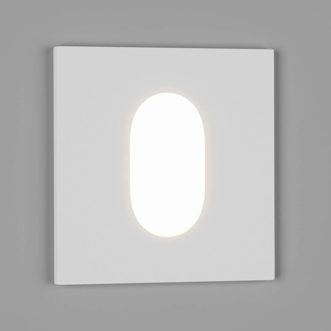 Картинка Бра встраиваемое для подсветки лестниц/ола FLOOR S, бел, 1Вт, 4500K, IP54, GW-S612-1-WH-NW