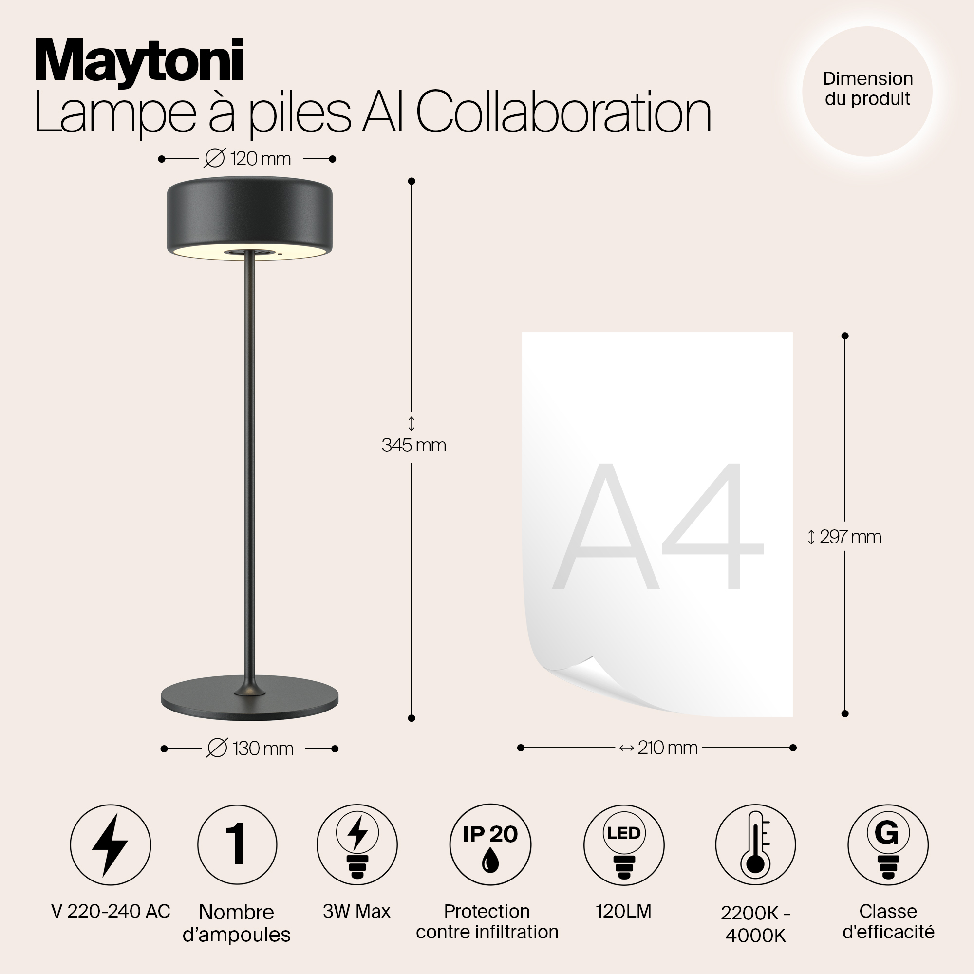 Картинка Аккумуляторный светильник Maytoni MOD229TL-L3B3K2