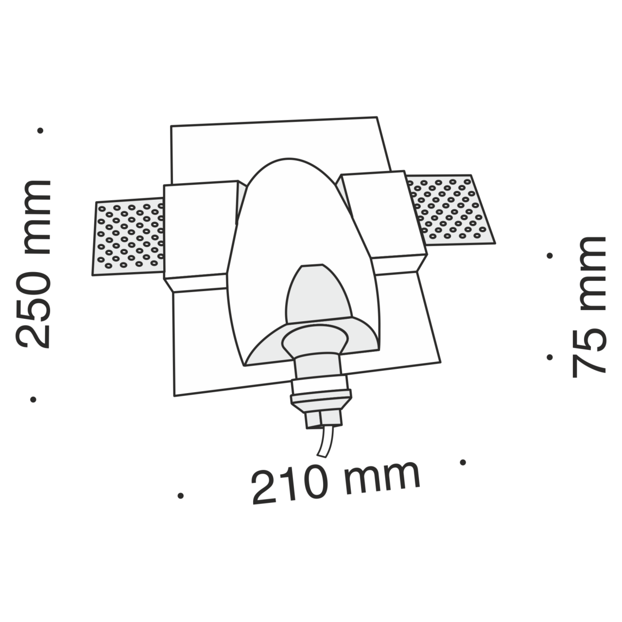 Дополнительная картинка Настенный светильник Maytoni Gyps Modern DL011-1-01W