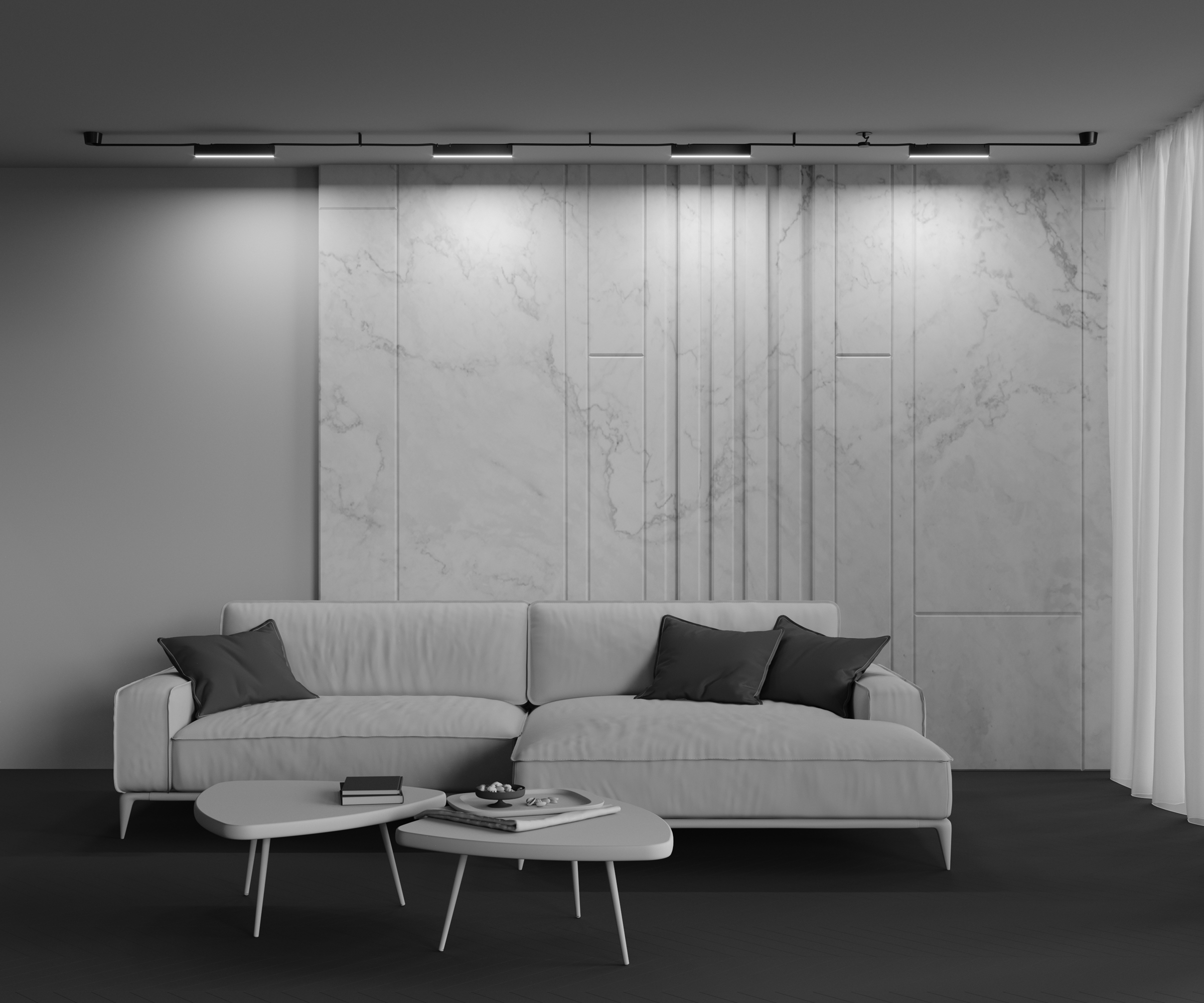 Дополнительная картинка Потолочный светильник Technical TR129B-12W4K-B