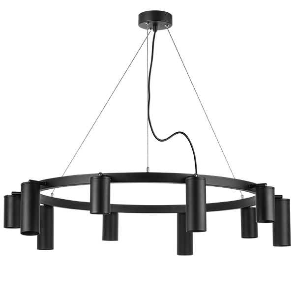 люстры lr020375875 подвесной светильник rullo 10х50w gu10 черный (571020+214437-5+214487-5), доставка по Казахстану 