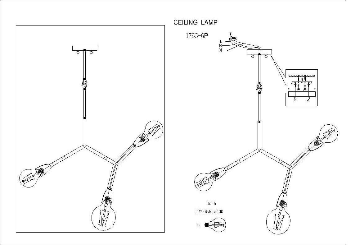 Картинка Подвесная люстра Favourite Electron 1755-6P