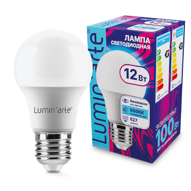 Картинка Светодиодная лампа Wolta LSTD-A60-12W6KE27