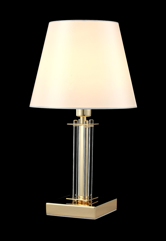Картинка Настольная лампа Crystal Lux NICOLAS LG1 GOLD/WHITE Crystal Lux 3401/501