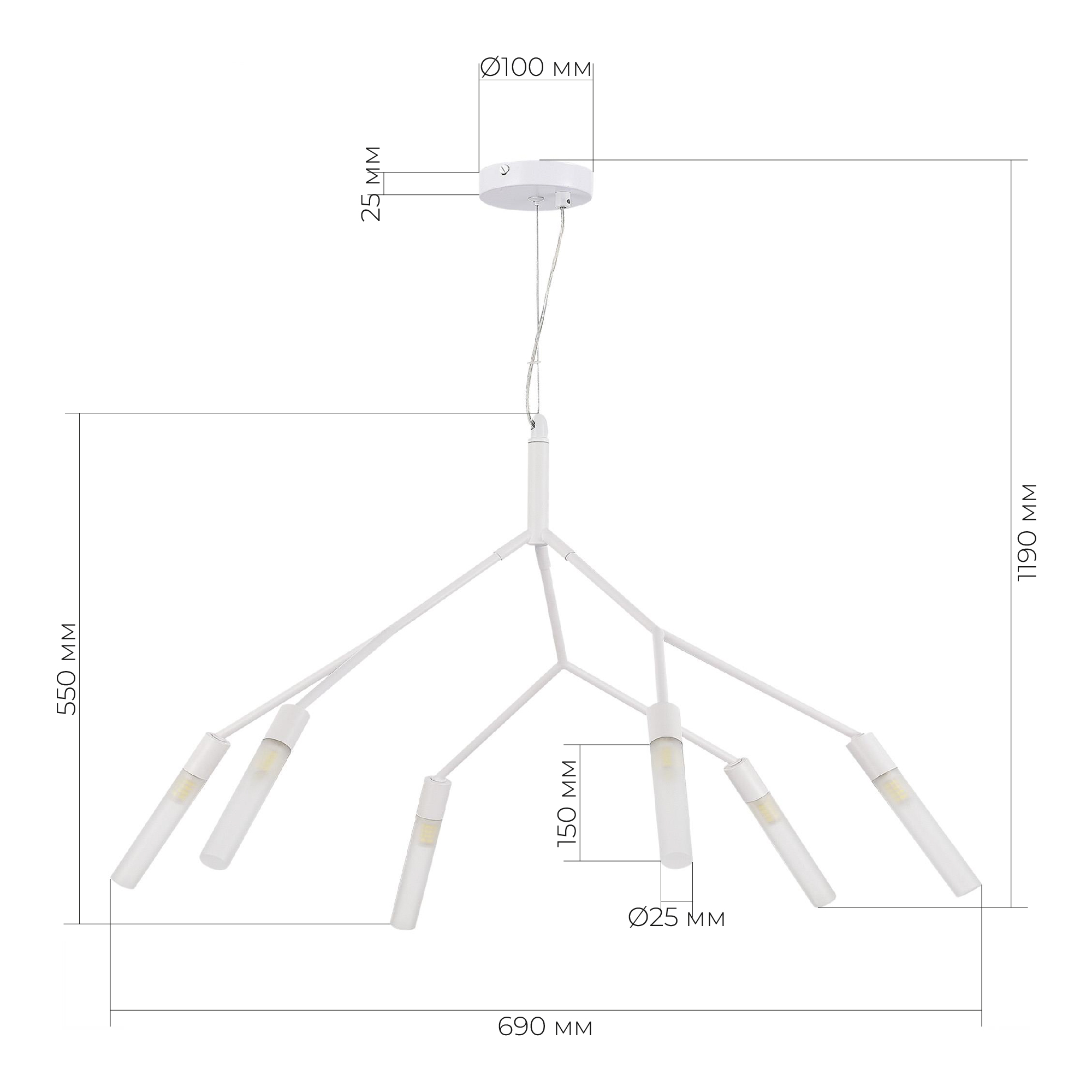 Картинка SLE1129-503-06 Светильник подвесной 