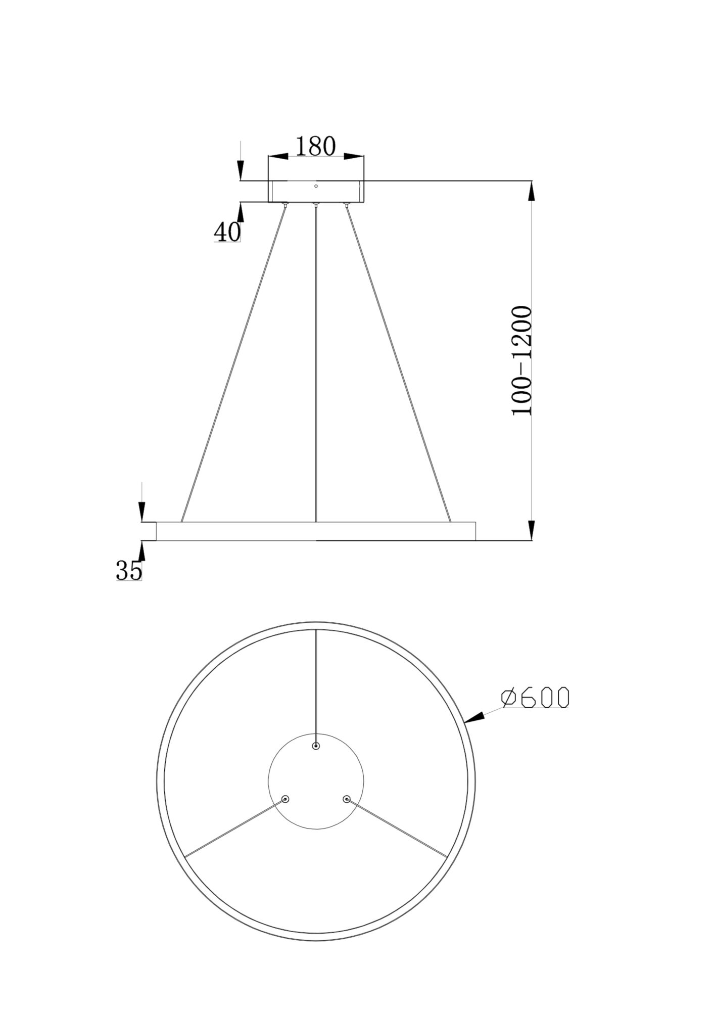 Дополнительная картинка Подвесной светодиодный светильник Maytoni Rim MOD058PL-L32BS4K