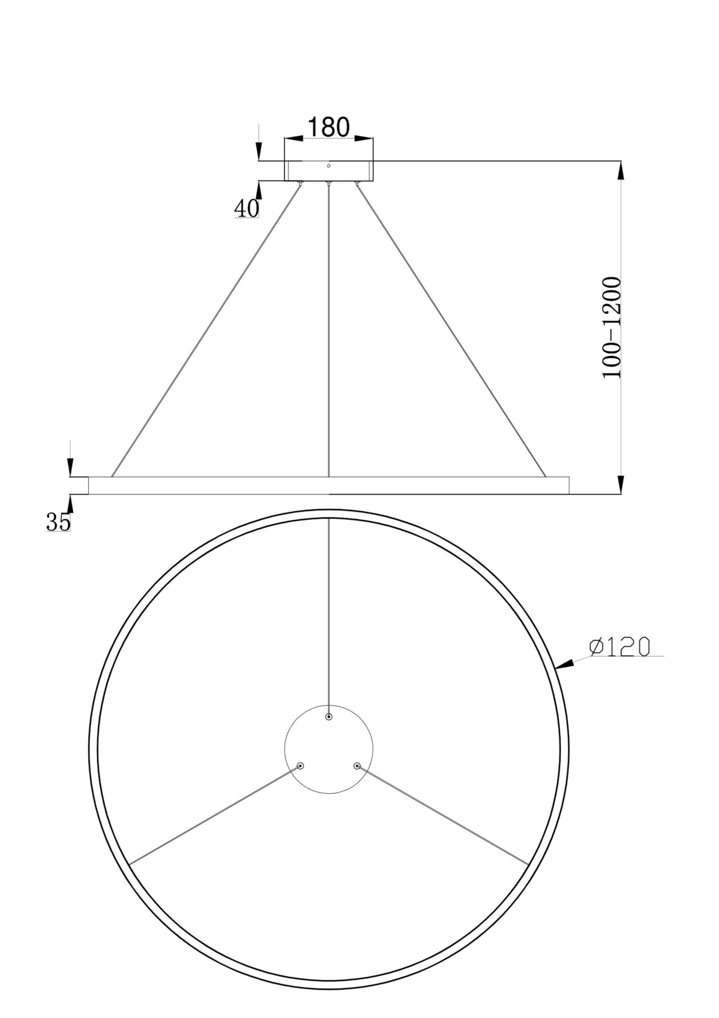 Дополнительная картинка Подвесной светодиодный светильник Maytoni Rim MOD058PL-L65BS4K