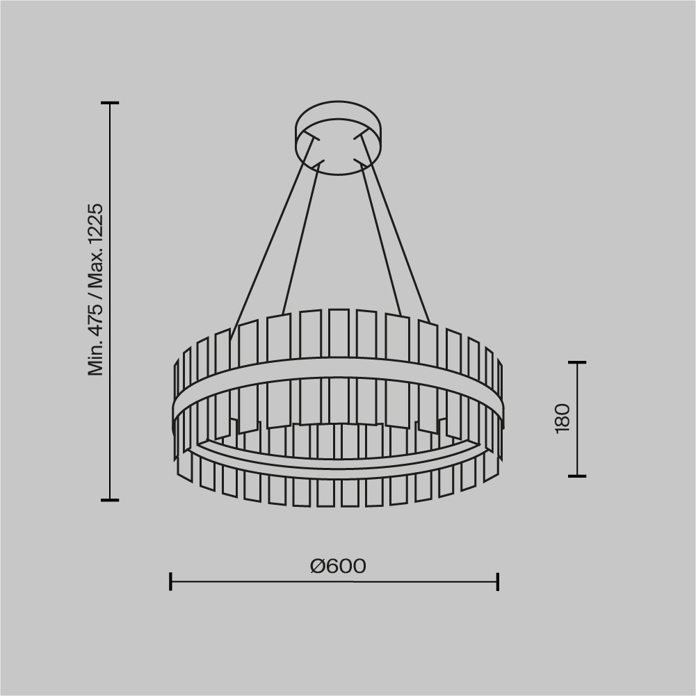 Дополнительная картинка Подвесной светильник Maytoni MOD173PL-L45BS3K