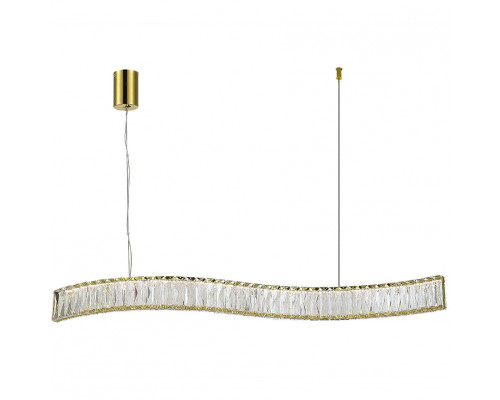 newport 8240 8243/90 gold new , подвесной светильник, gold сlear crystal l90*h7,6/250 cm led strip 2, доставка по Казахстану 