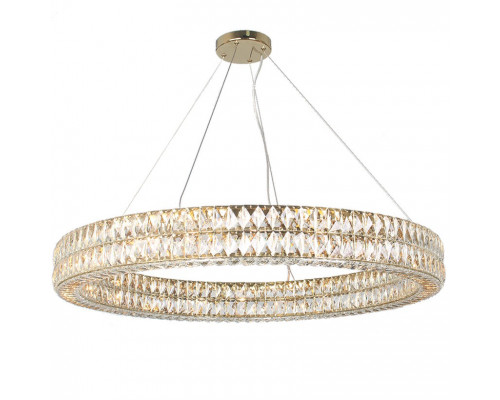 newport 10120 10124+18/s gold , подвесной  светильник, gold clear crystal d95*h11 cm g9 22*40w, доставка по Казахстану 