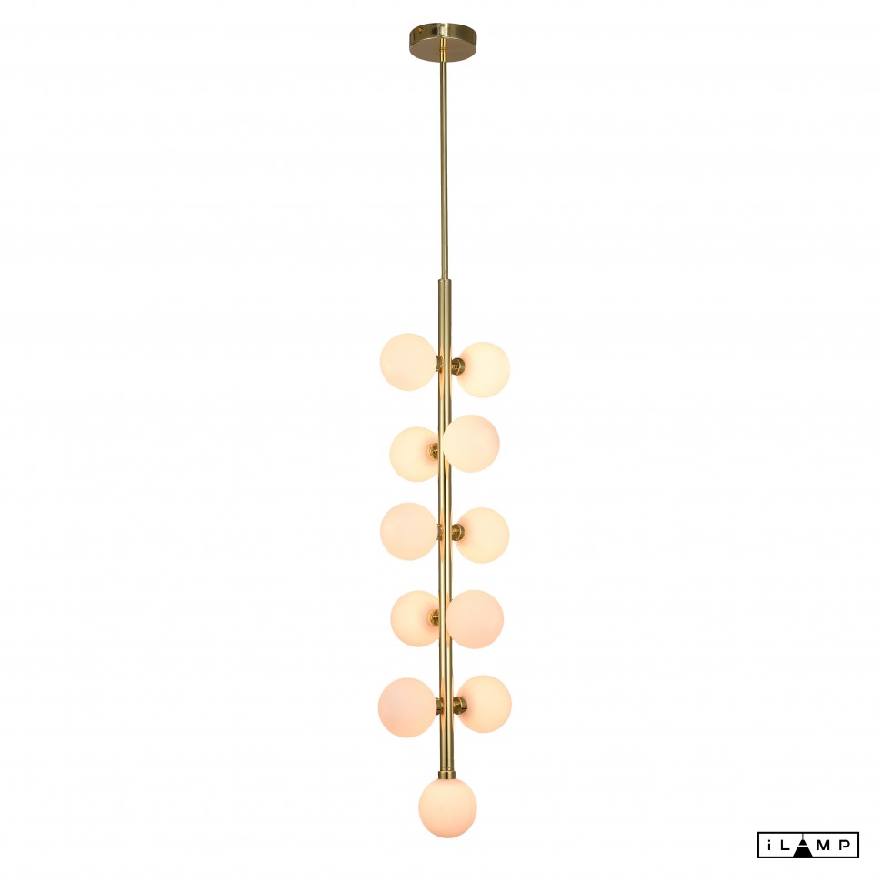 Картинка Подвесной светильник iLamp GOLDEN 777P/11 GOLD&WHITE