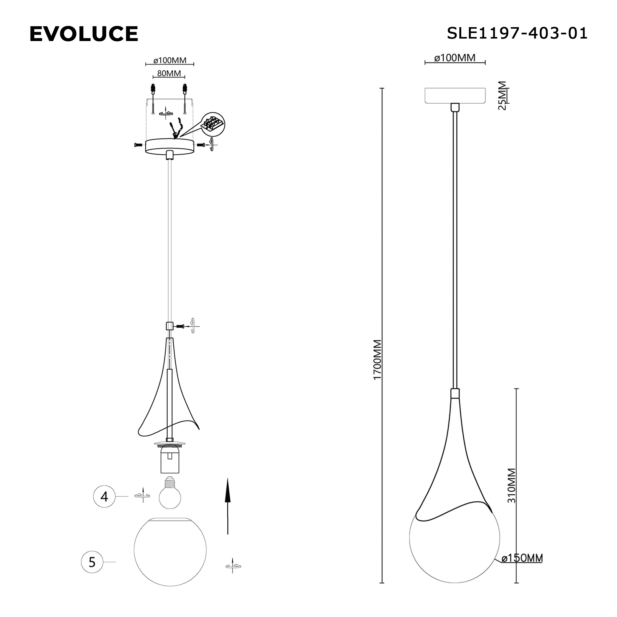 Дополнительная картинка SLE1197-403-01 Светильник подвесной FIORI