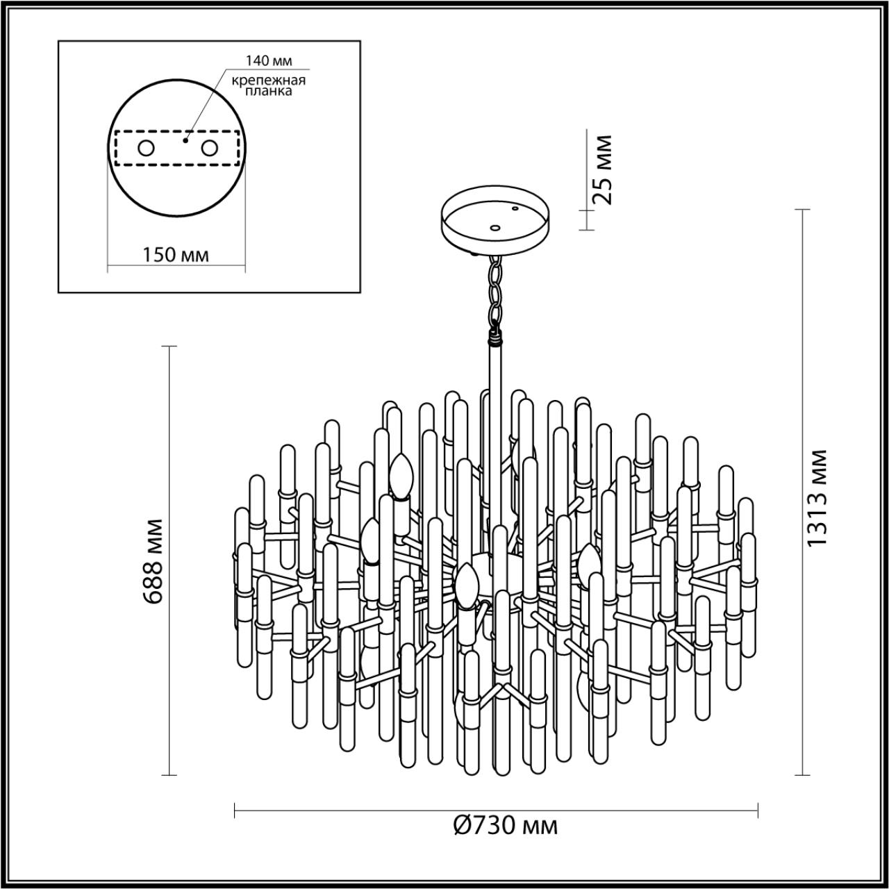 Дополнительная картинка Подвесная люстра Odeon Light Hall Stika 4988/12