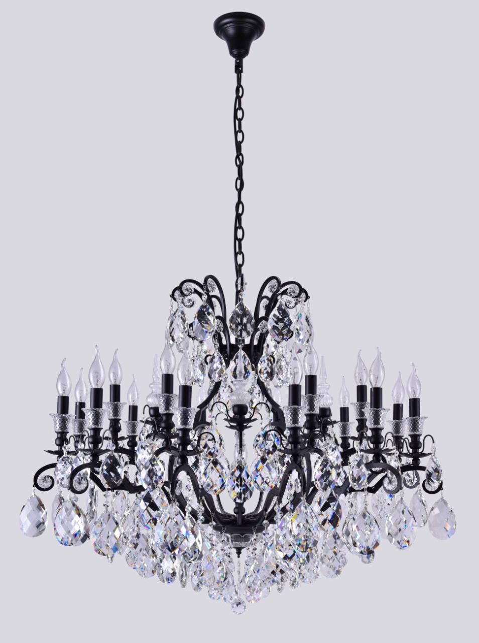 Дополнительная картинка Люстра Crystal Lux MAGNIFICO SP19 BLACK/TRANSPARENT Crystal Lux 2310/319