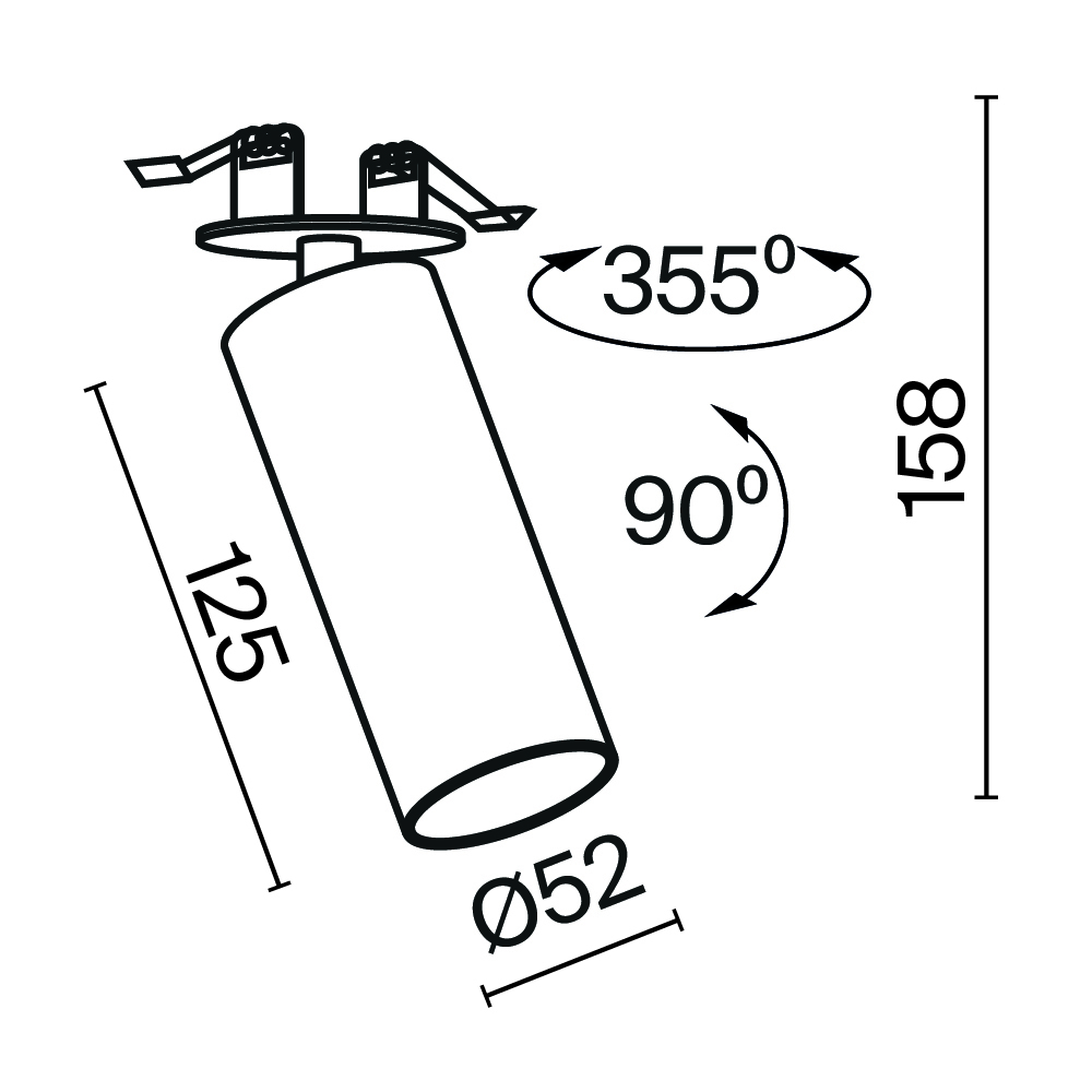 Картинка Потолочный светильник Technical C053CL-L12W3K-W-W