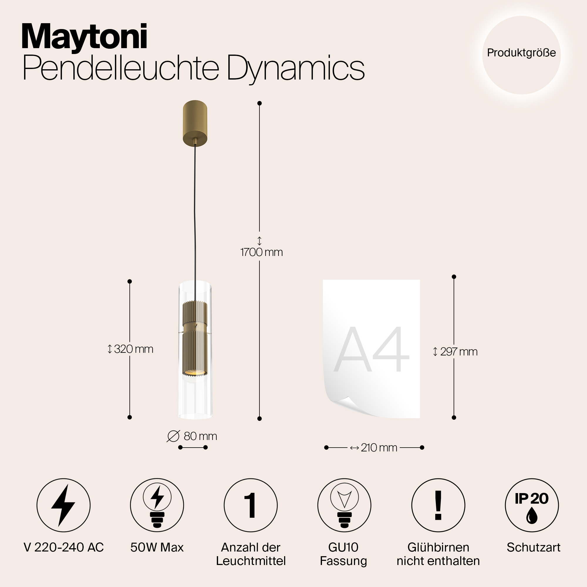 Дополнительная картинка Подвесной светильник Maytoni MOD326PL-01MG