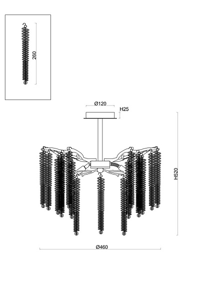 Дополнительная картинка Потолочный светильник Freya FR1010CL-06G