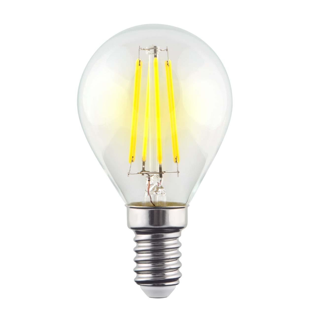 Дополнительная картинка Лампа светодиодная Voltega E14 6,5W 2800K прозрачная VG10-G45E14warm9W-F 7136
