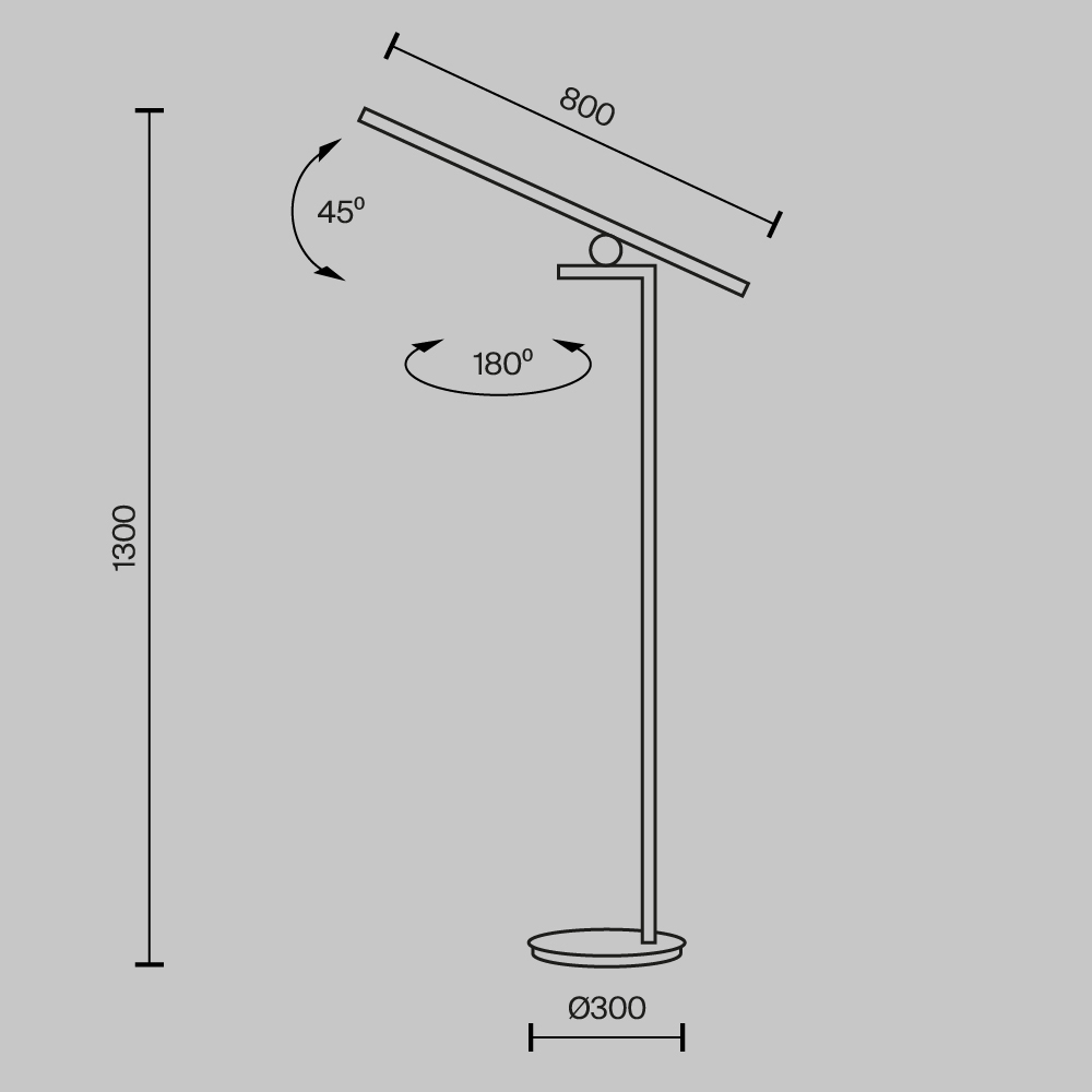Картинка Напольный светильник (торшер) Maytoni MOD363FL-L14B3K