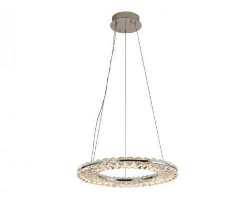 newport 8240 8241/400 chrome , подвесной светильник, chrome сlear crystal d40*h3,3/250 см led strip 27w 3100k 2970lm, доставка по Казахстану 