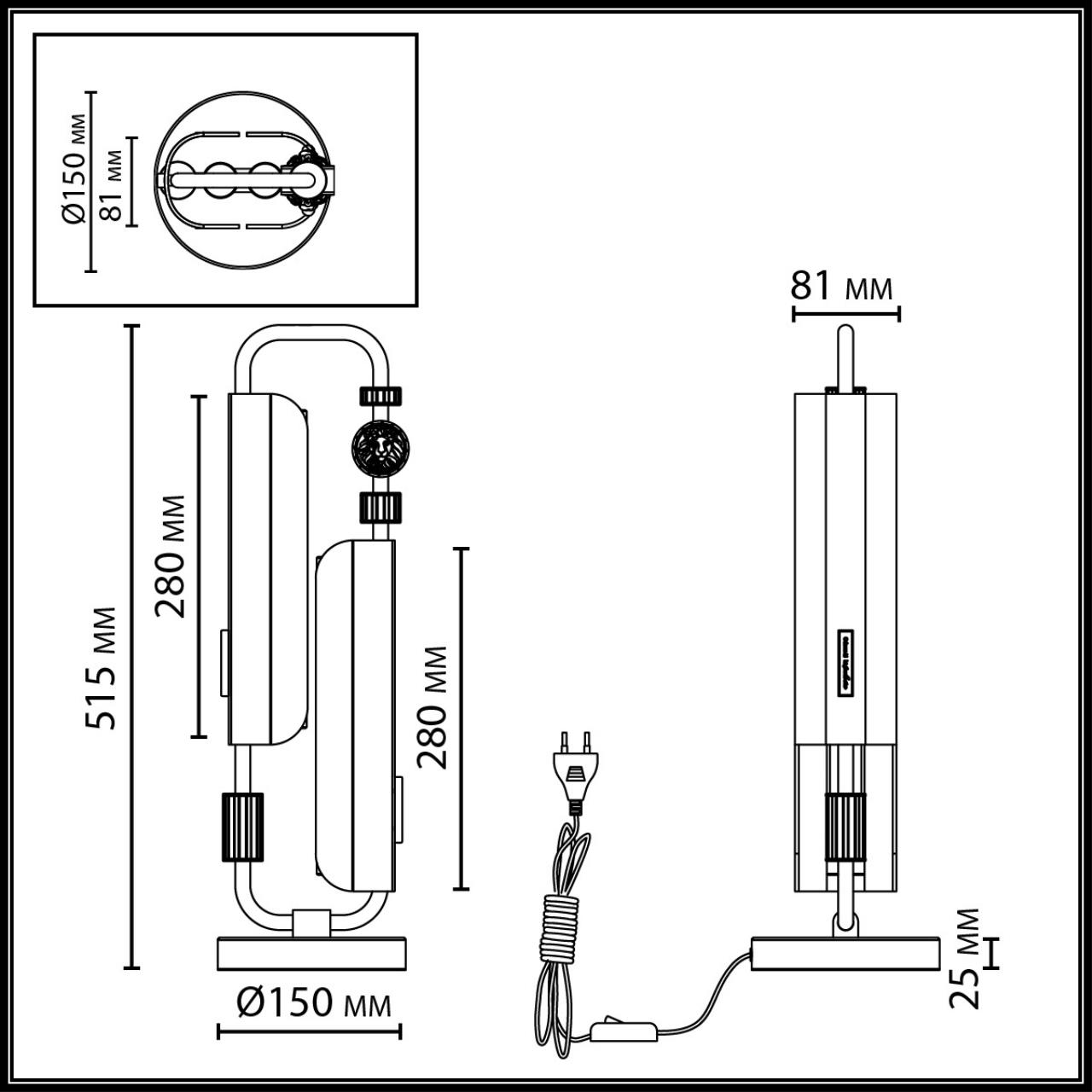 Картинка 5467/10TL Odeon Light  Настольная лампа LION