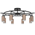 люстры lr7183080 люстра rullo 8х50w gu10 черный - медь  571718 - 214430-8 - 202430-8, доставка по Казахстану 