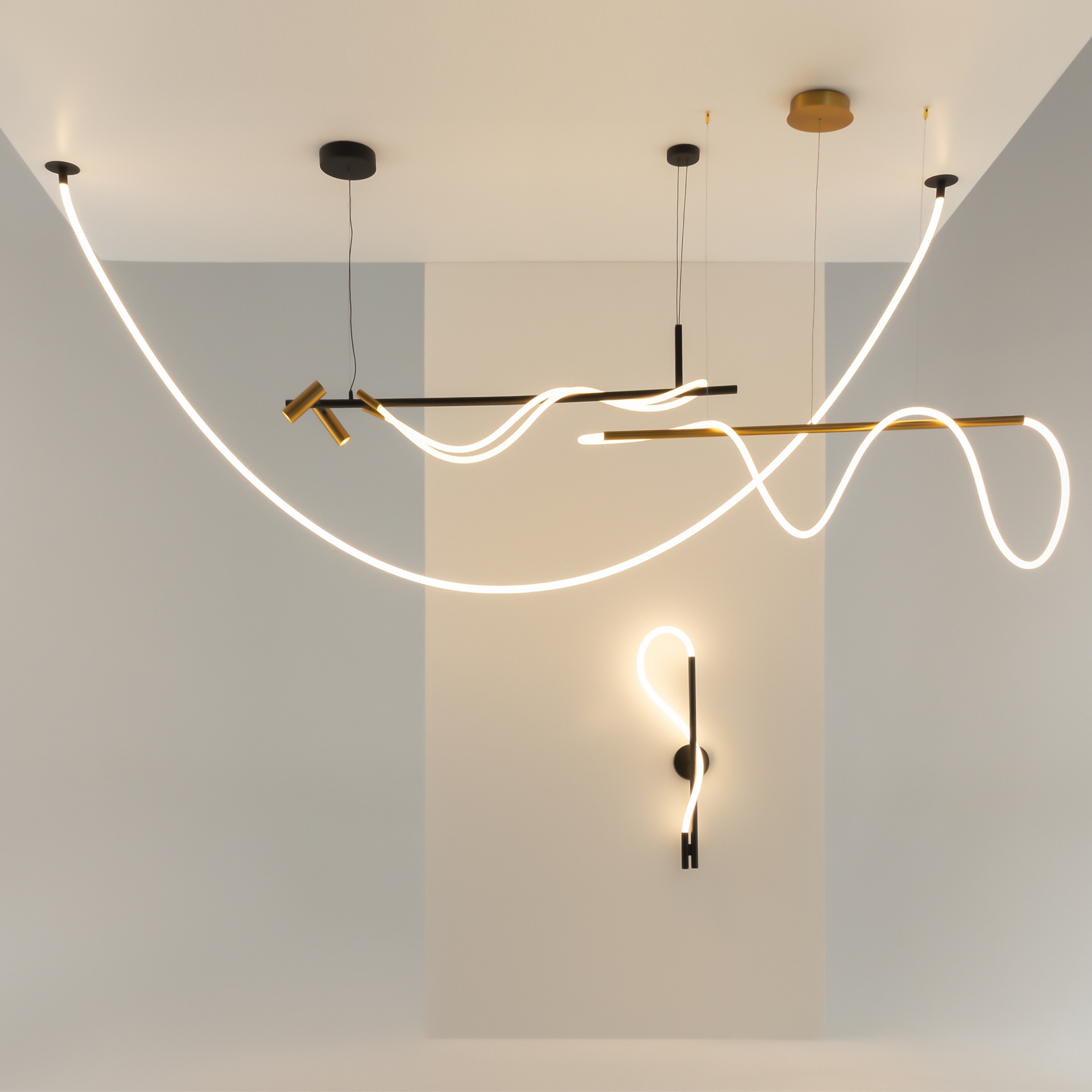 Картинка Подвесной светильник Maytoni MOD166PL-L30GB3K